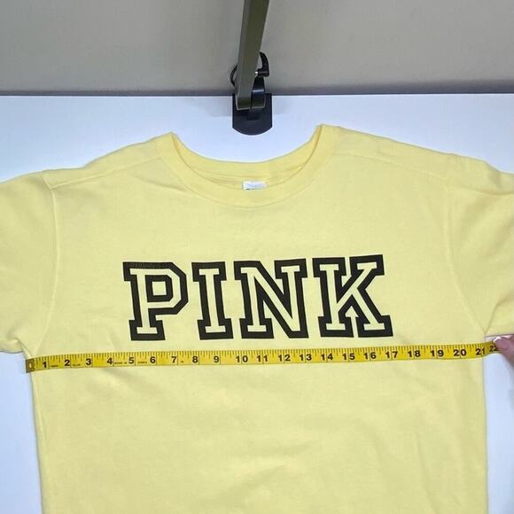 NWOT | PINK VS | Pullover Crew Sweatshirt | Yellow/Black | Small - Picture 3 of 12